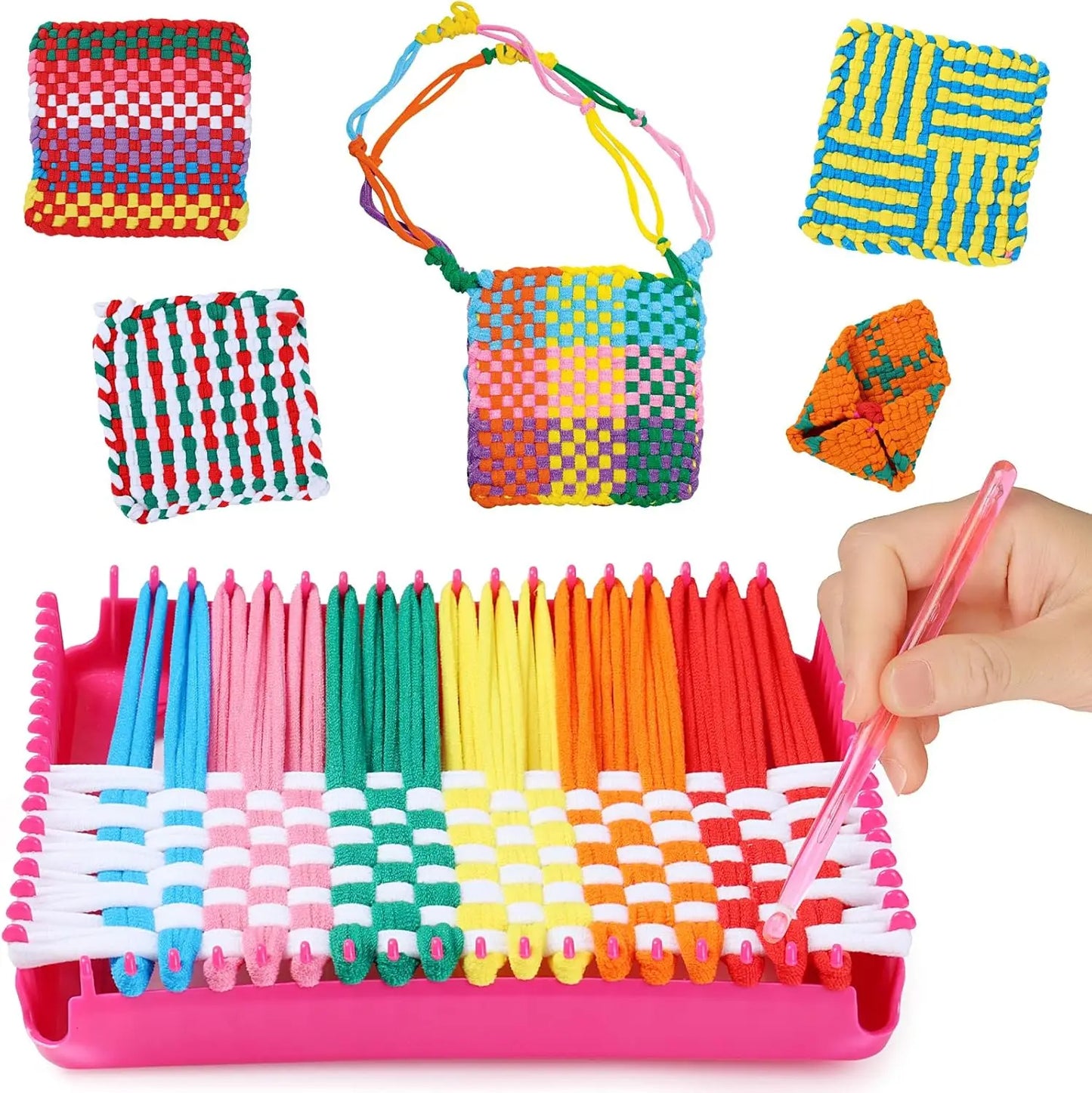 Durable Knitting Loom Set Rope Hook Needle Crafts Accessories Crochet Multicolored DIY Arts and Crafts String Maker Tool Gift