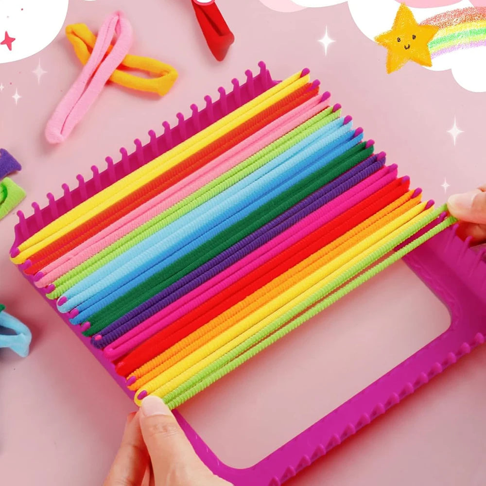 Durable Knitting Loom Set Rope Hook Needle Crafts Accessories Crochet Multicolored DIY Arts and Crafts String Maker Tool Gift