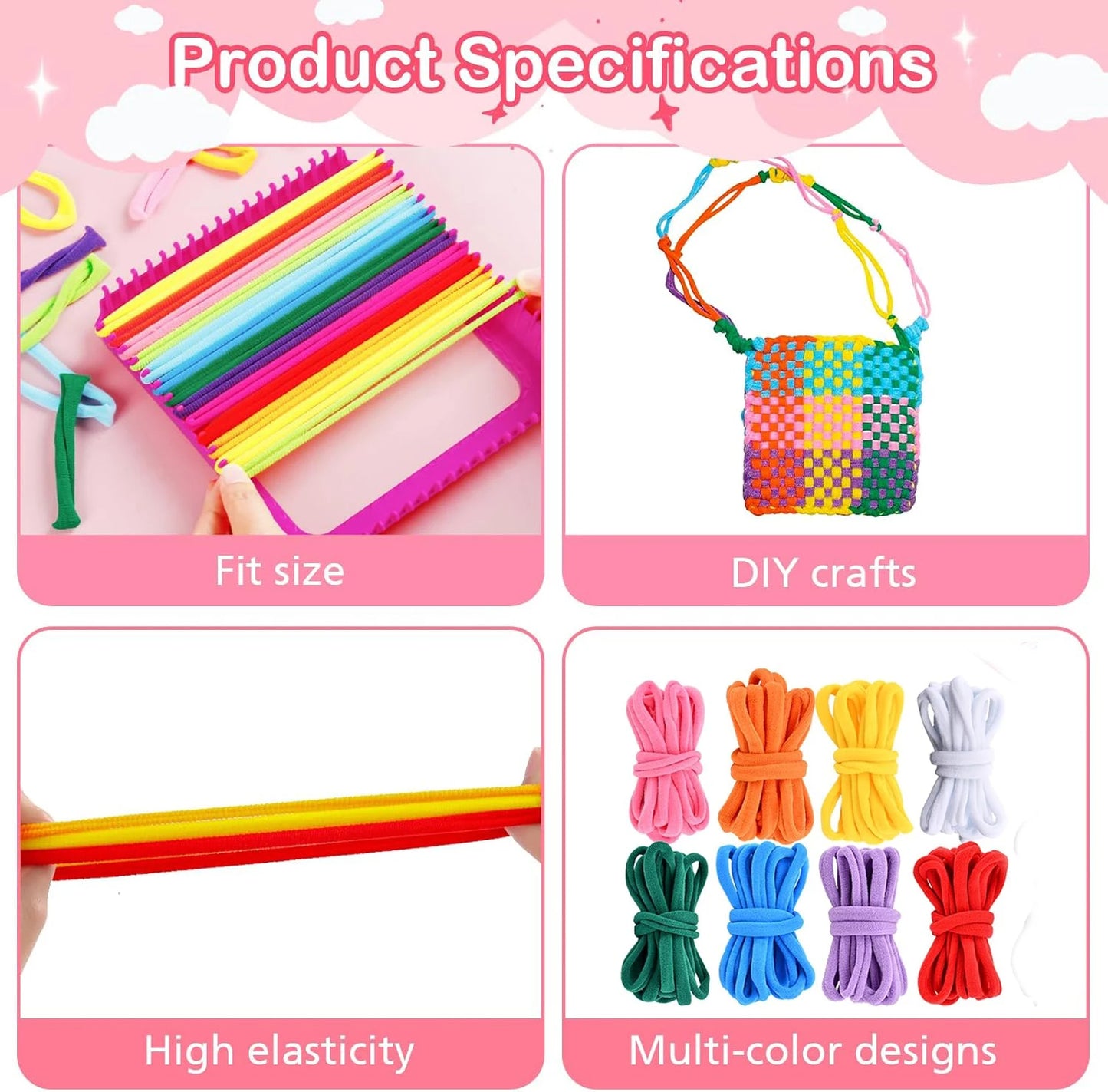 Durable Knitting Loom Set Rope Hook Needle Crafts Accessories Crochet Multicolored DIY Arts and Crafts String Maker Tool Gift