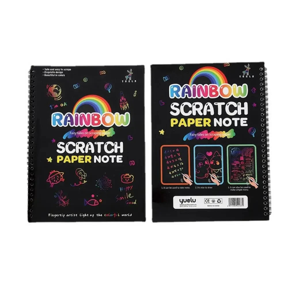 Rainbow Magic Children's Scratch Paper Set Art Colorful Scratch Drawing Toy Color Drawing Book Children's DIY Graffiti Book